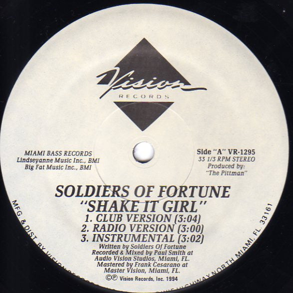 Soldiers Of Fortune (2) : Shake It Girl (12")