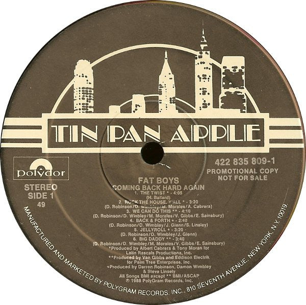 Fat Boys : Coming Back Hard Again (LP, Album, Promo)