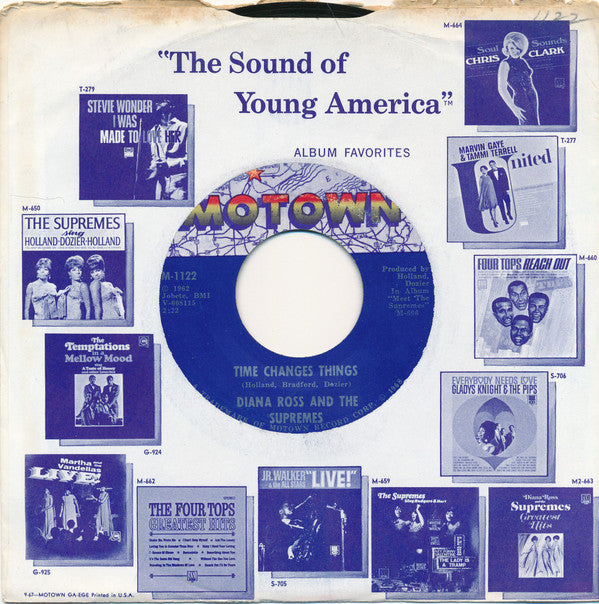 The Supremes : Forever Came Today / Time Changes Things (7", Single, ARP)