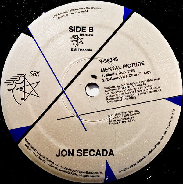 Jon Secada : Mental Picture (Remixes) (12")