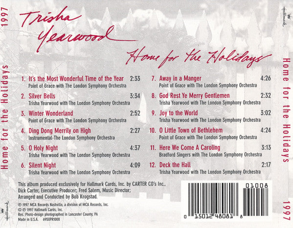 Trisha Yearwood Featuring Point Of Grace And The London Symphony Orchestra : Home For The Holidays (CD, Album)