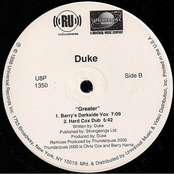 Duke : Greater (12", Promo)