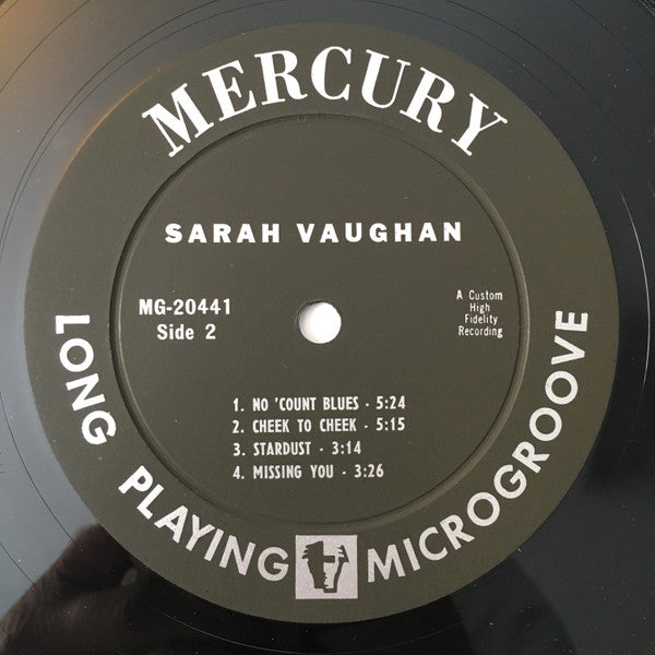 Sarah Vaughan : No Count Sarah (LP, Album, Mono)