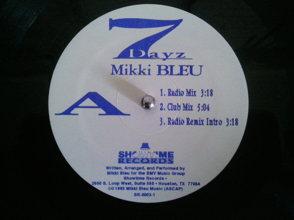 Mikki Bleu : 7 Dayz (12")