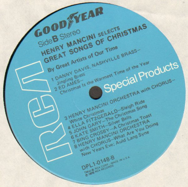 Various : Henry Mancini Selects Great Songs Of Christmas By Great Artists Of Our Time (LP, Comp, Ltd)