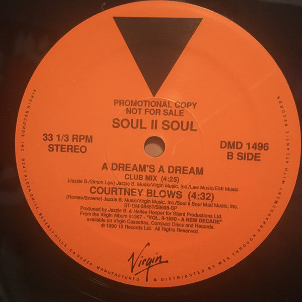Soul II Soul : A Dreams A Dream (12", Single, Promo)