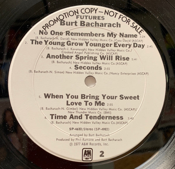 Burt Bacharach : Futures (LP, Album, Promo)