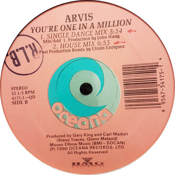 Arvis : You're One In A Million (12")