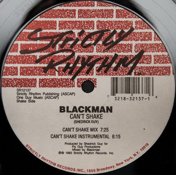 Blackman (6) : Organ Dance / Can't Shake (12")