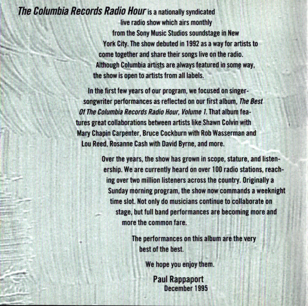 Various : The Best Of The Columbia Records Radio Hour (Volume 2) (CD, Album)