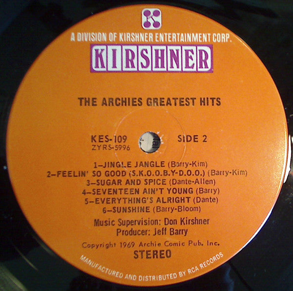 The Archies : Greatest Hits (LP, Comp)