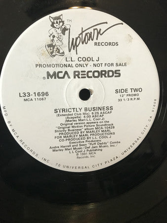 LL Cool J : Strictly Business (12", Single, Promo)
