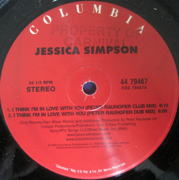 Jessica Simpson : I Think I'm In Love With You (12")