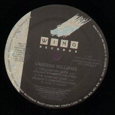Vanessa Williams : The Comfort Zone (12", Promo)