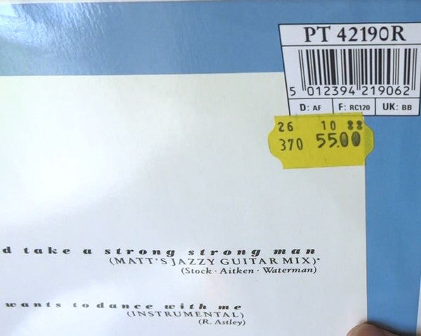 Rick Astley : She Wants To Dance With Me (12", Maxi)