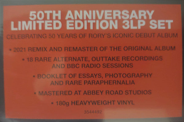 Rory Gallagher : Rory Gallagher (50th Anniversary Edition) (LP, Album, RE, 180 + 2xLP, Comp, 180 + Ltd)