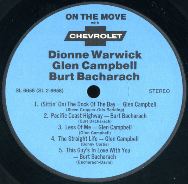Dionne Warwick, Glen Campbell, Burt Bacharach : On The Move (LP, Comp, Jac)
