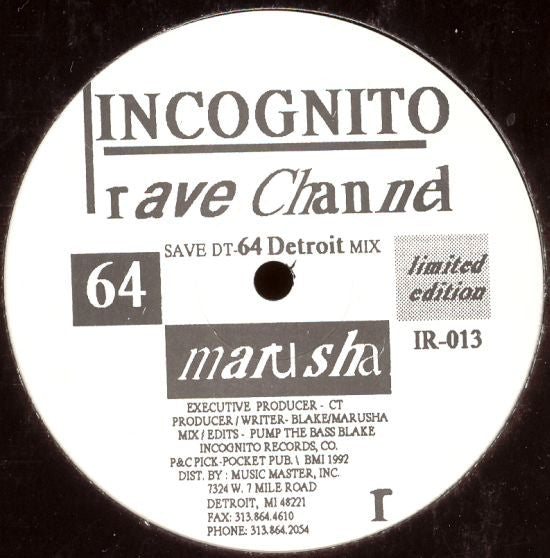 Marusha : Rave Channel (12", Ltd)