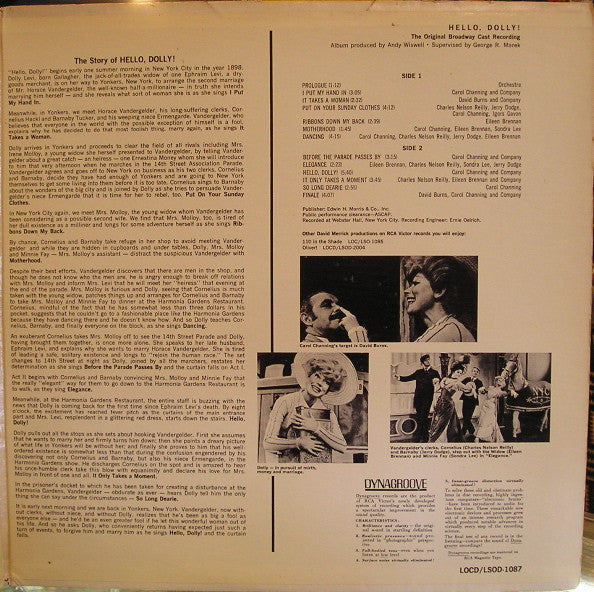 David Merrick (2) Presents Carol Channing : Hello, Dolly! (The Original Broadway Cast Recording) (LP, Gat)