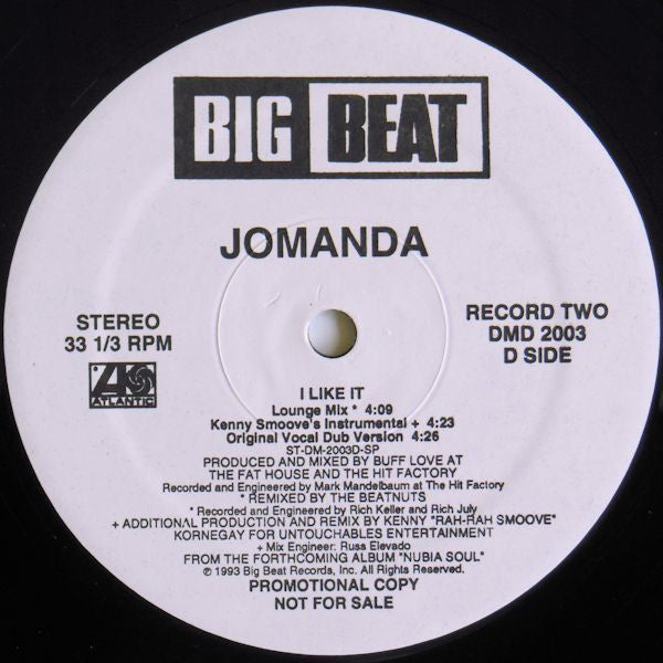 Jomanda : I Like It (2x12", Promo, Gat)