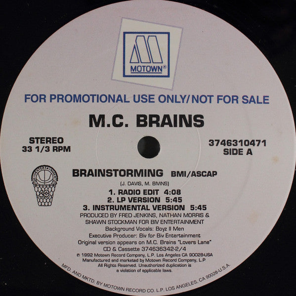 MC Brains : Brainstorming (12", Promo)