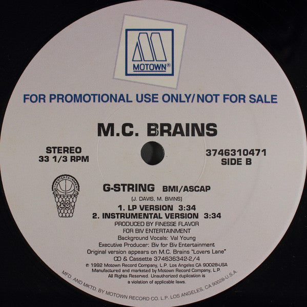MC Brains : Brainstorming (12", Promo)