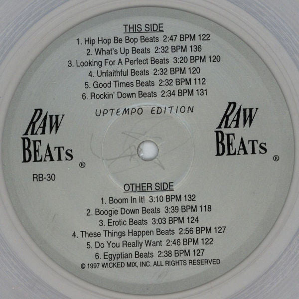 Raw Beats : Raw Beats #30 (Uptempo Edition) (12", Cle)