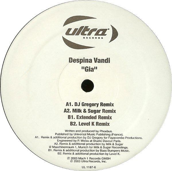 Despina Vandi : Gia (12")