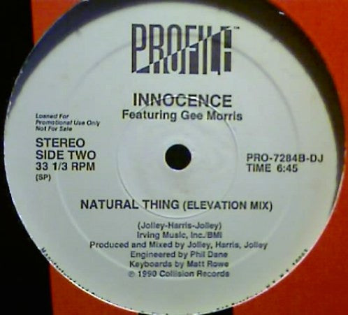 Innocence : Natural Thing (12", Promo)