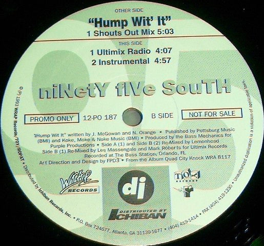 95 South : Hump Wit' It (12", Promo)
