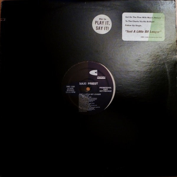 Maxi Priest : Just A Little Bit Longer (12", Promo)