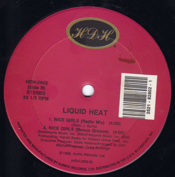 Liquid Heat : Nice Girls (12")