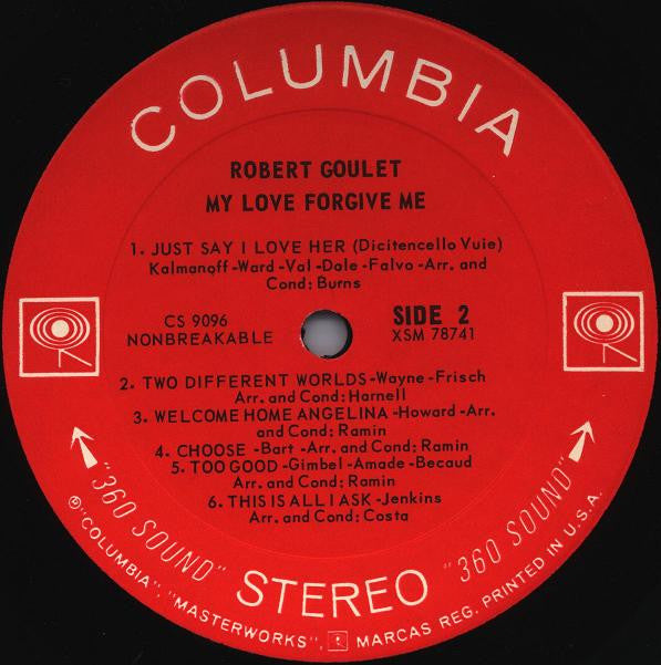 Robert Goulet : My Love Forgive Me (LP, Album)