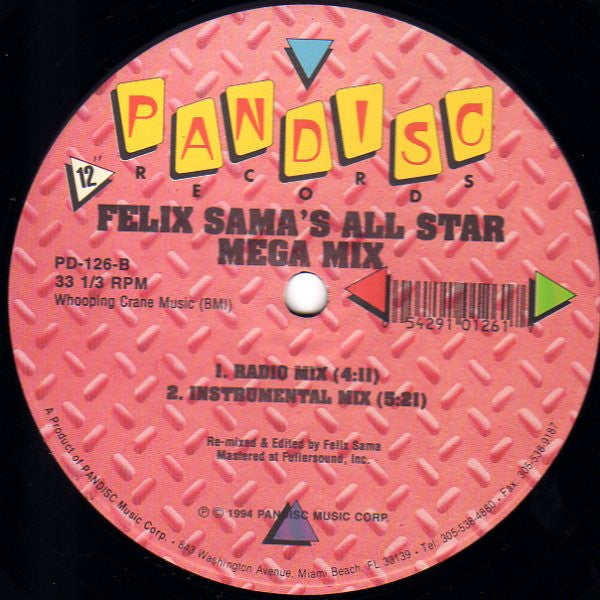 Felix Sama : Felix Sama's All Star Mega Mix (12")