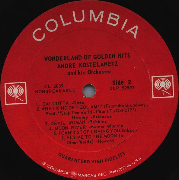 André Kostelanetz And His Orchestra : Wonderland Of Golden Hits (LP, Mono)