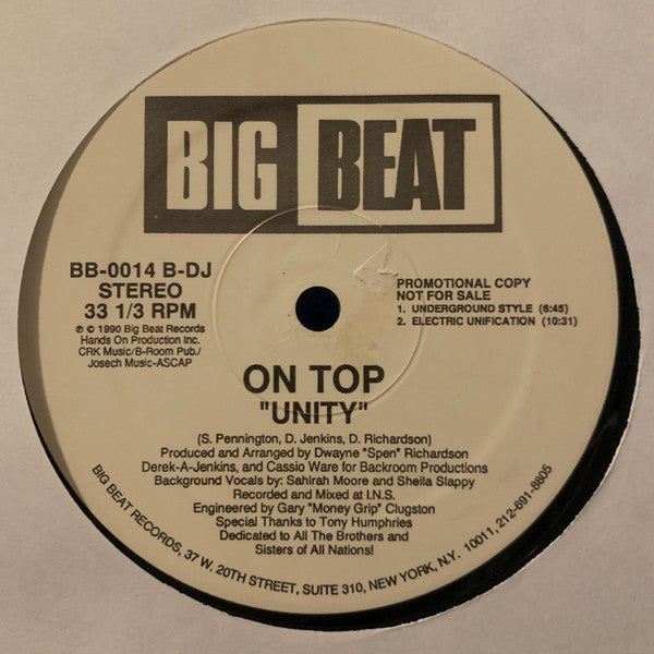 On Top : Unity (12", Promo)