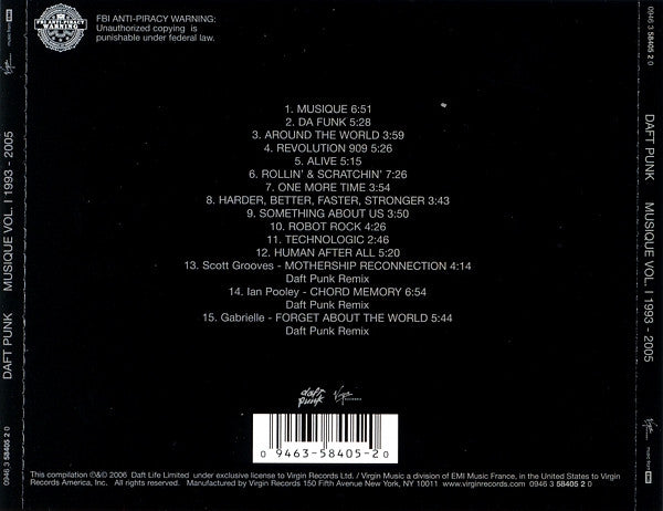 Daft Punk : Musique Vol. 1 1993-2005 (CD, Comp)