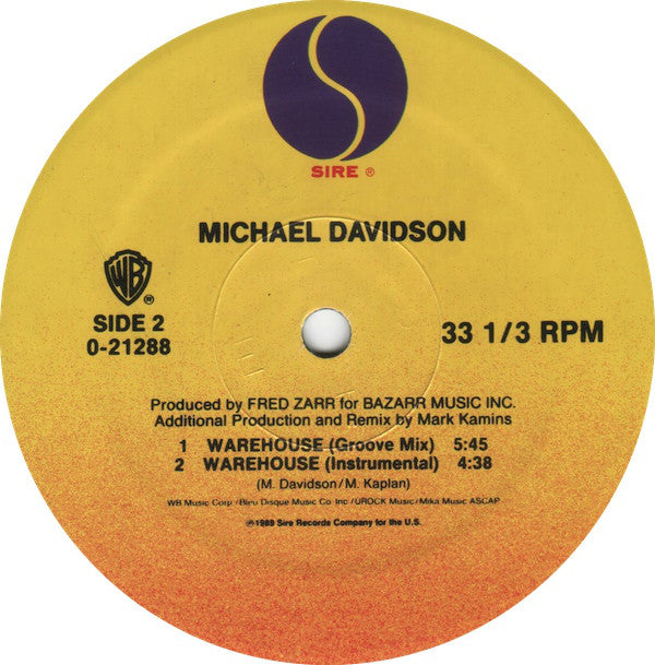 Michael Davidson : Warehouse (12", Maxi)