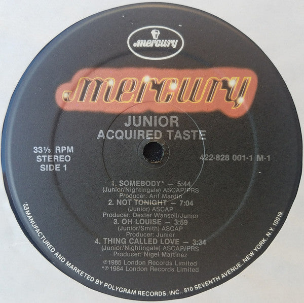 Junior (2) : Acquired Taste (LP, Album)