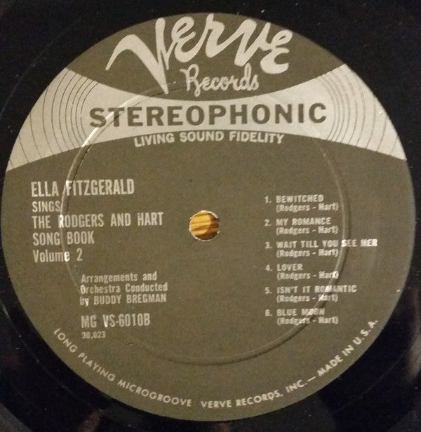 Ella Fitzgerald : Sings The Rodgers And Hart Song Book Volume 2 (LP, Album, RP)