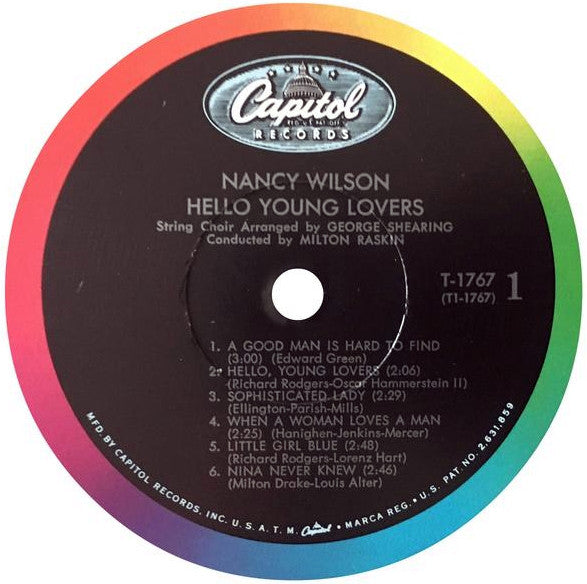 Nancy Wilson : Hello Young Lovers (LP, Album, Mono, Scr)
