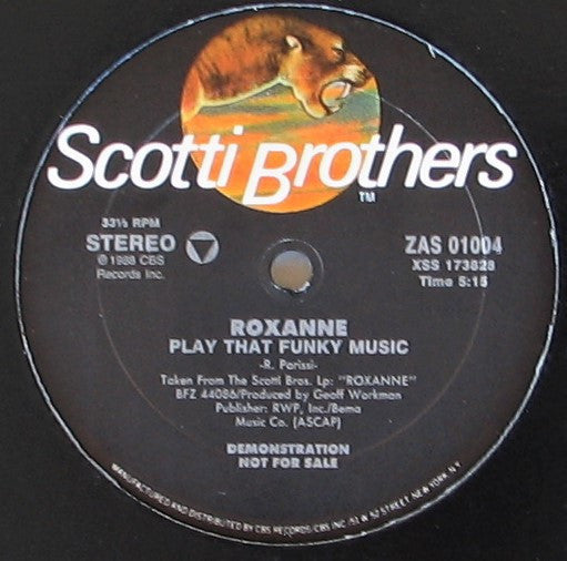 Roxanne (8) : Play That Funky Music (12", Promo)