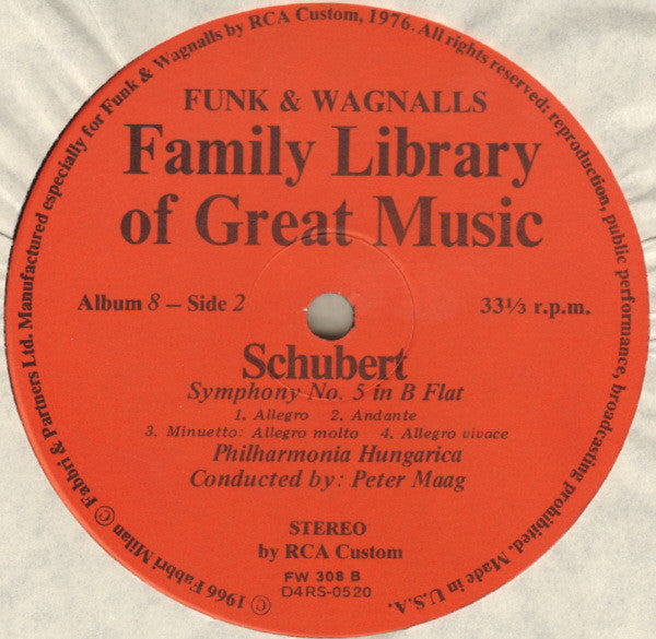 Franz Schubert : The Unfinished Symphony - Symphony No. 5 (LP, Album)