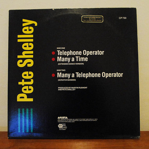 Pete Shelley : Telephone Operator (12", Promo, EMW)