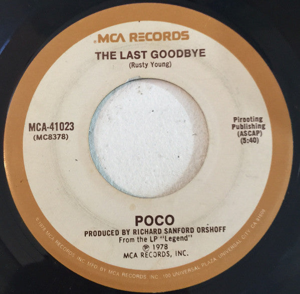 Poco (3) : Heart Of The Night / The Last Goodbye (7", Single)