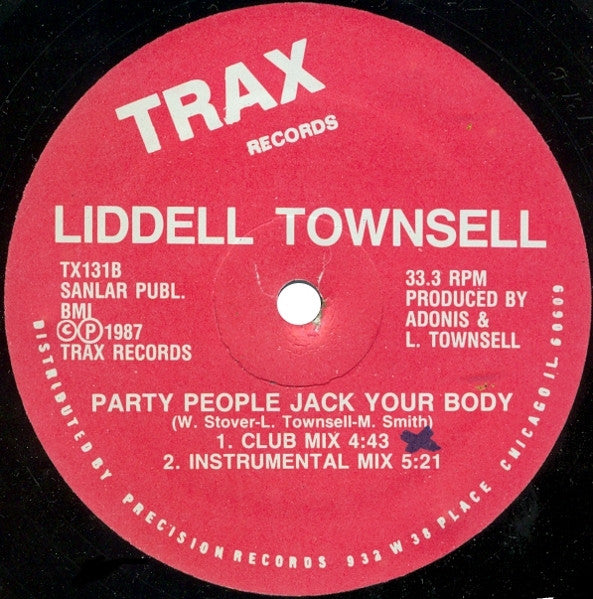Lidell Townsell : Party People Jack Your Body (12")