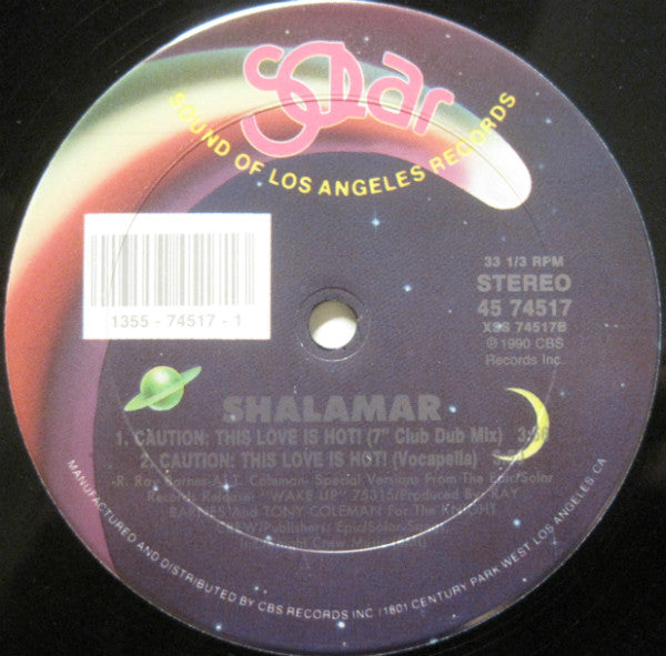Shalamar : Caution: This Love Is Hot (12")