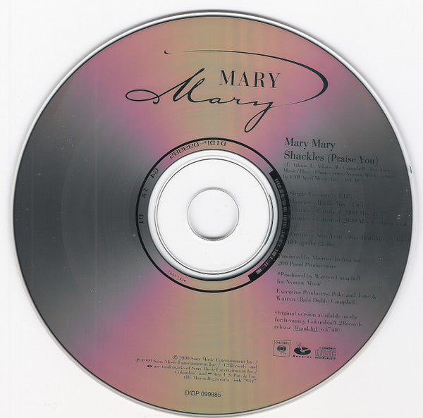 Mary Mary : Shackles (Praise You) (CD, Maxi)