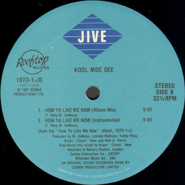 Kool Moe Dee : How Ya Like Me Now (12")