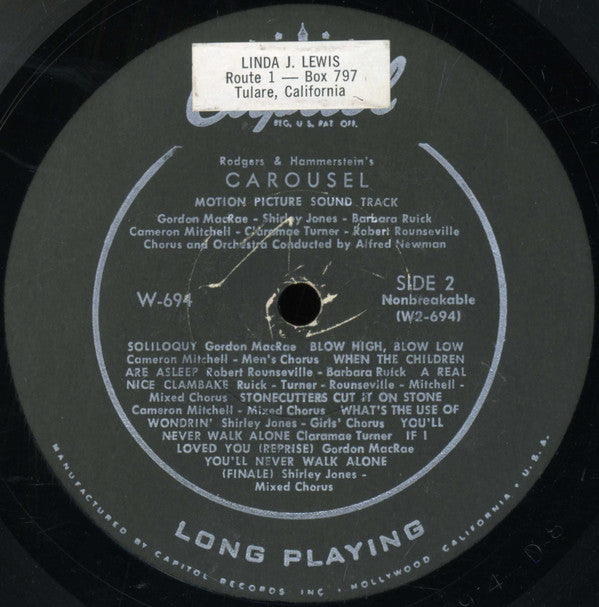 Rodgers & Hammerstein : Carousel (LP, Album, Mono)